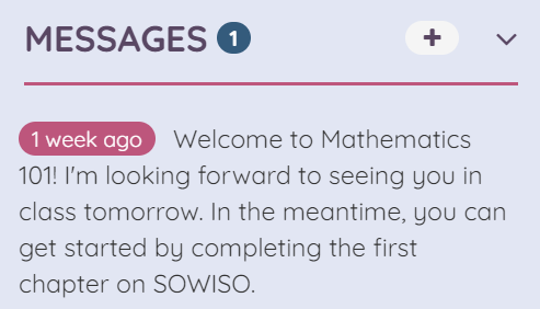 Screenshot of a message on SOWISO
